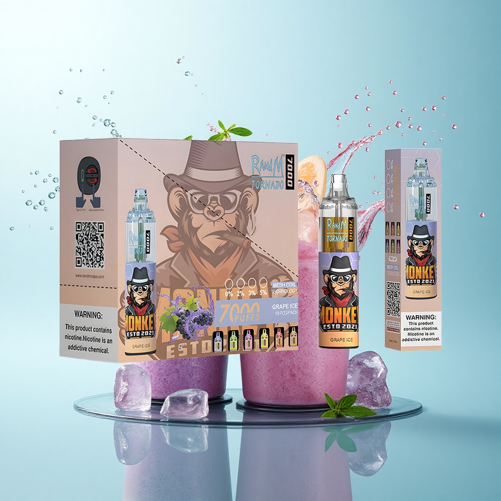 RandM Fumot Tornado 7000 Puffs Grape Ice Mesh Coil 850mAh