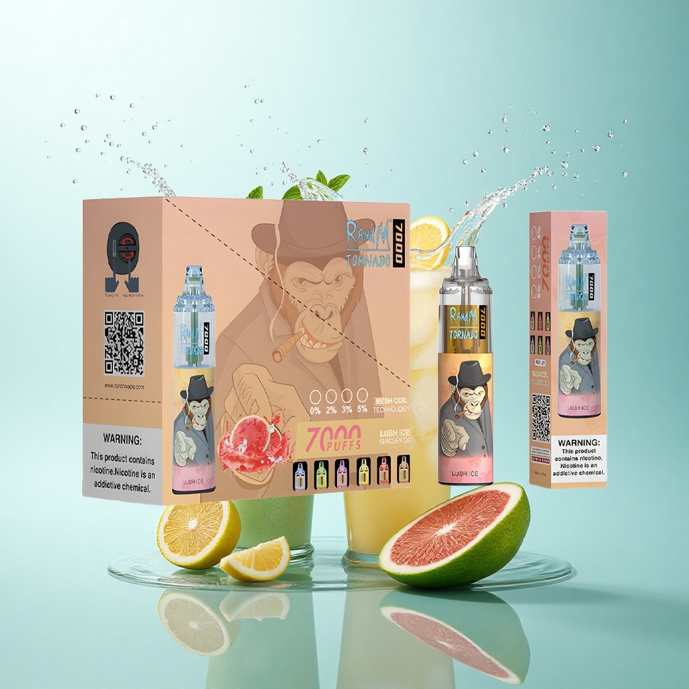 RandM Fumot Tornado 7000 Puffs Lush Ice Mesh Coil 14ML Nicotine 5%