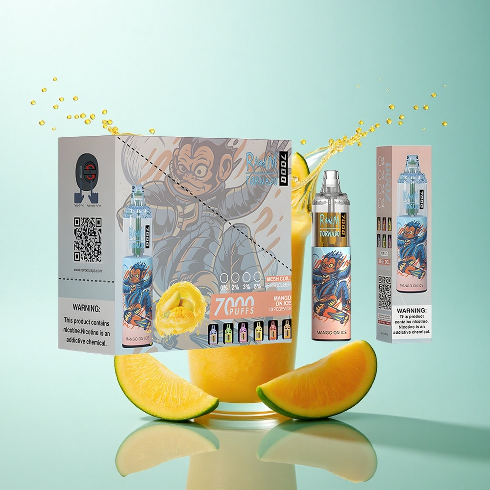 RandM Fumot Tornado 7000 Puffs Mango On Ice 14ML Mesh 850mAh