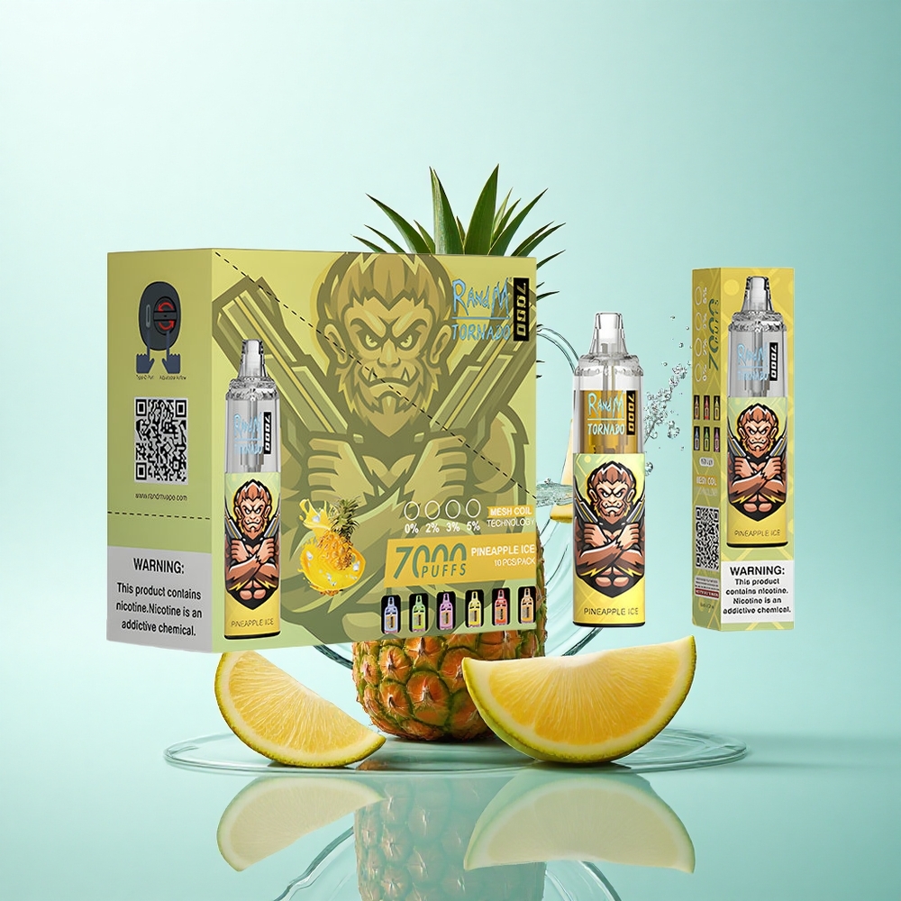 RandM Fumot Tornado 7000 Puffs Pineapple Ice 850mAh Mesh 5% Nicotine