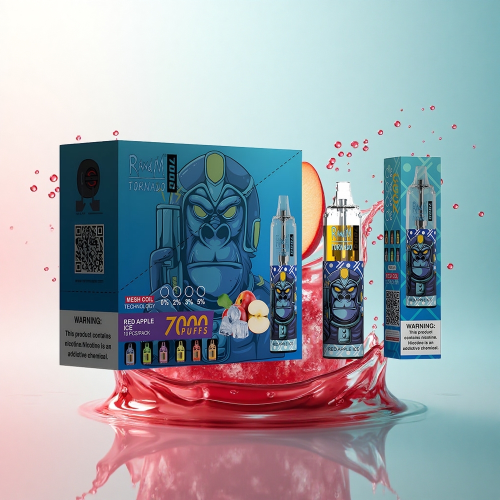 RandM Fumot Tornado 7000 Puffs Red Apple Ice 14ML Mesh 850mAh Type-C