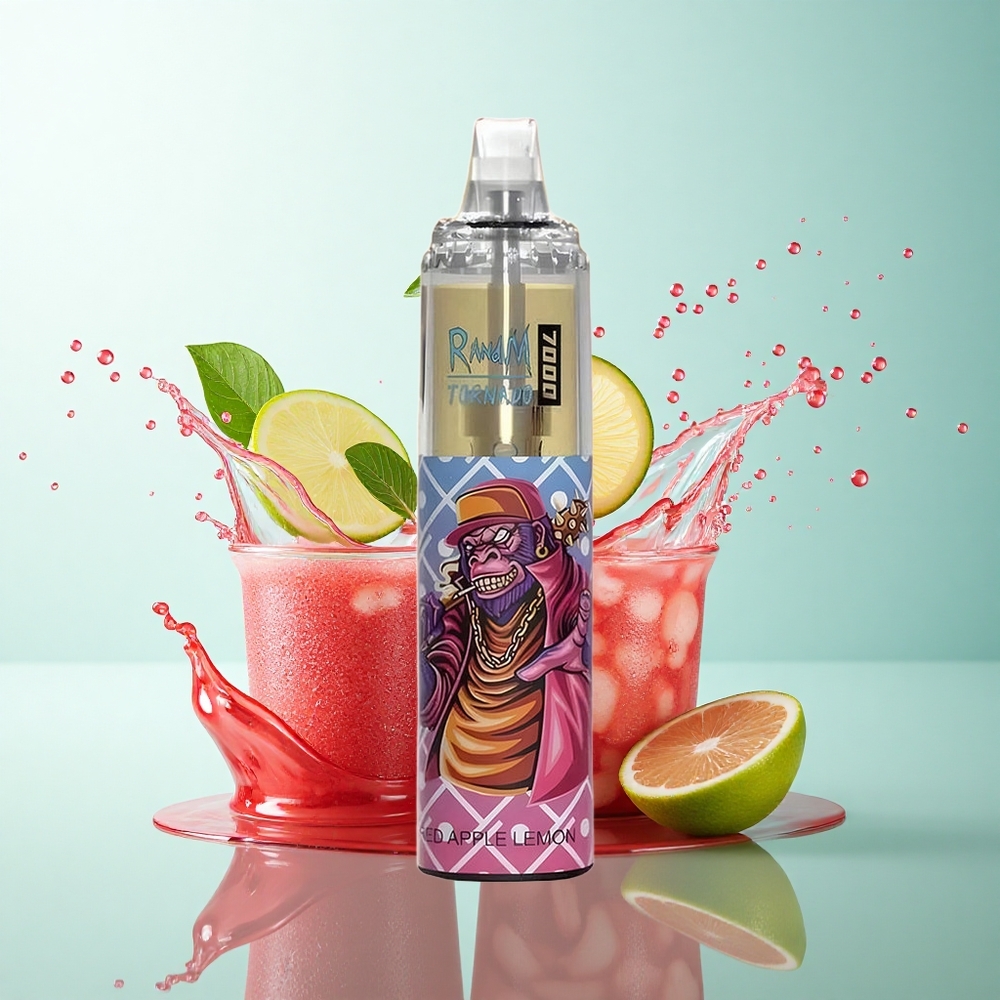 RandM Fumot Tornado 7000 Puffs Red Apple Lemon Mesh Coil 850mAh 5% Nicotine