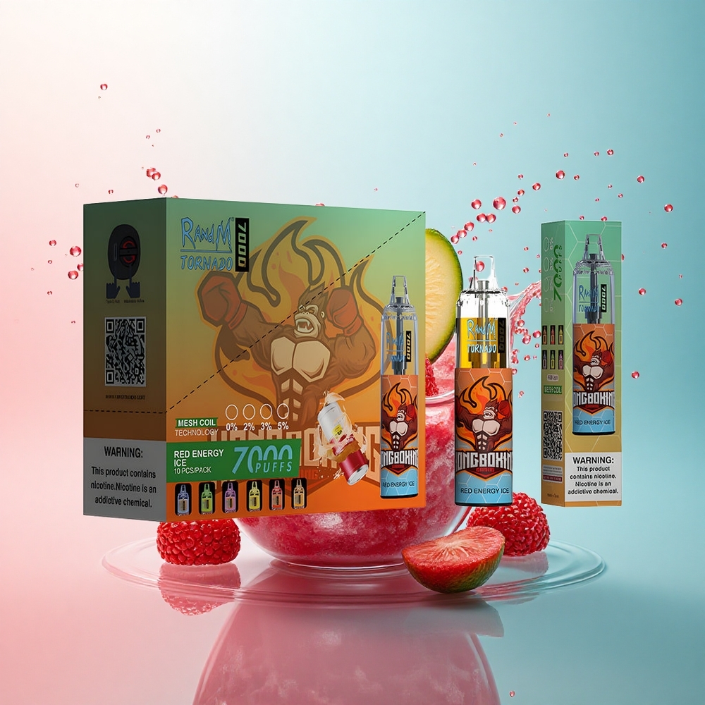 RandM Fumot Tornado 7000 Puffs Red Energy Ice 850mAh Mesh 5% Nicotine