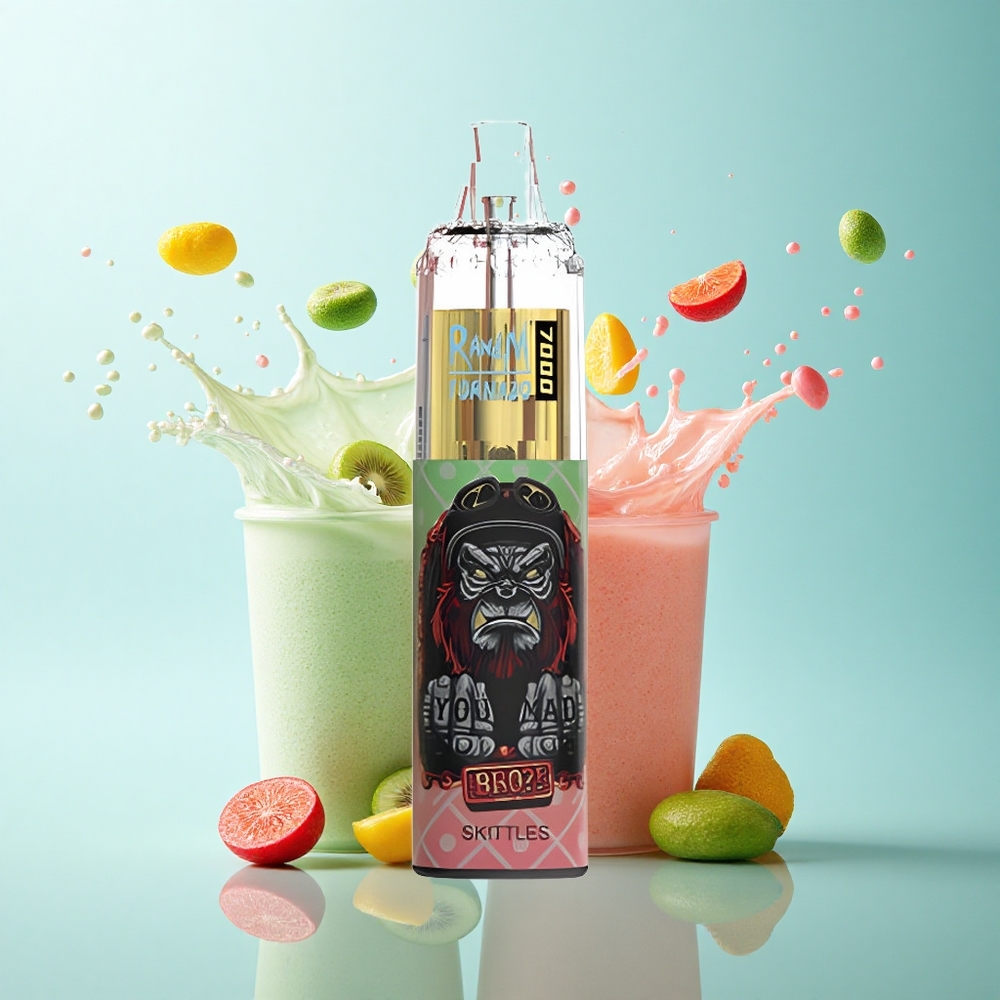 RandM Fumot Tornado 7000 Puffs Skittles Mesh 850mAh Adjustable Nicotine