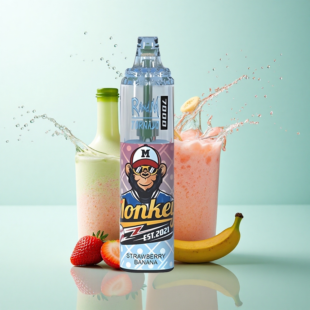 RandM Fumot Tornado 7000 Puffs Strawberry Banana Mesh 850mAh 5% Nicotine