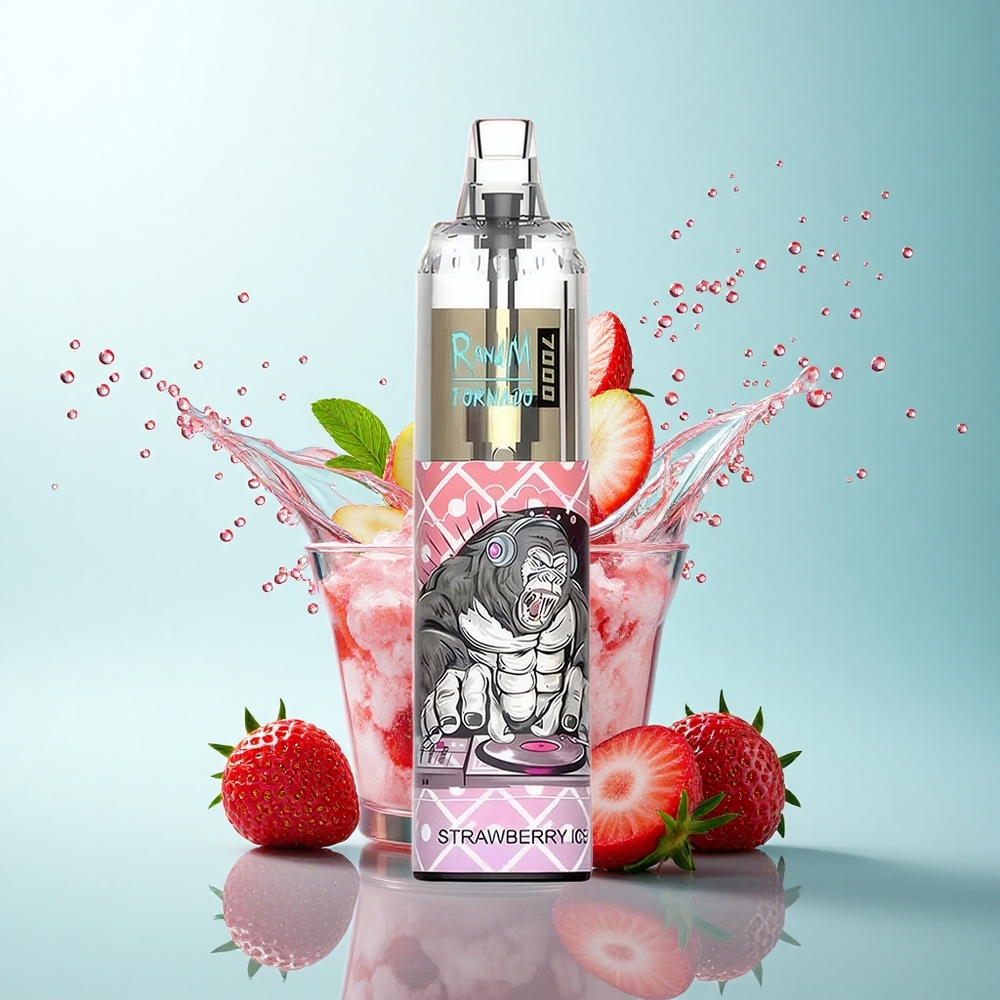 RandM Fumot Tornado 7000 Puffs Strawberry Ice 14ML 850mAh Mesh