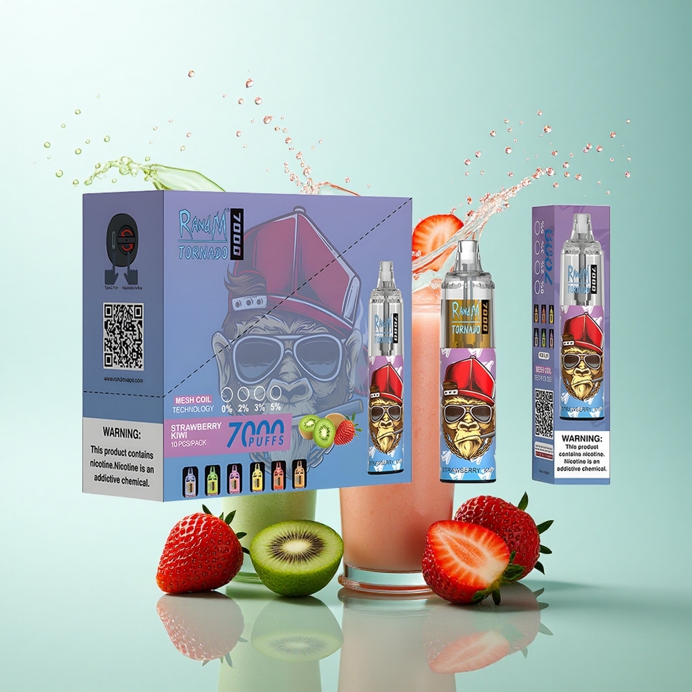 RandM Fumot Tornado 7000 Puffs Strawberry Kiwi Mesh Coil 850mAh