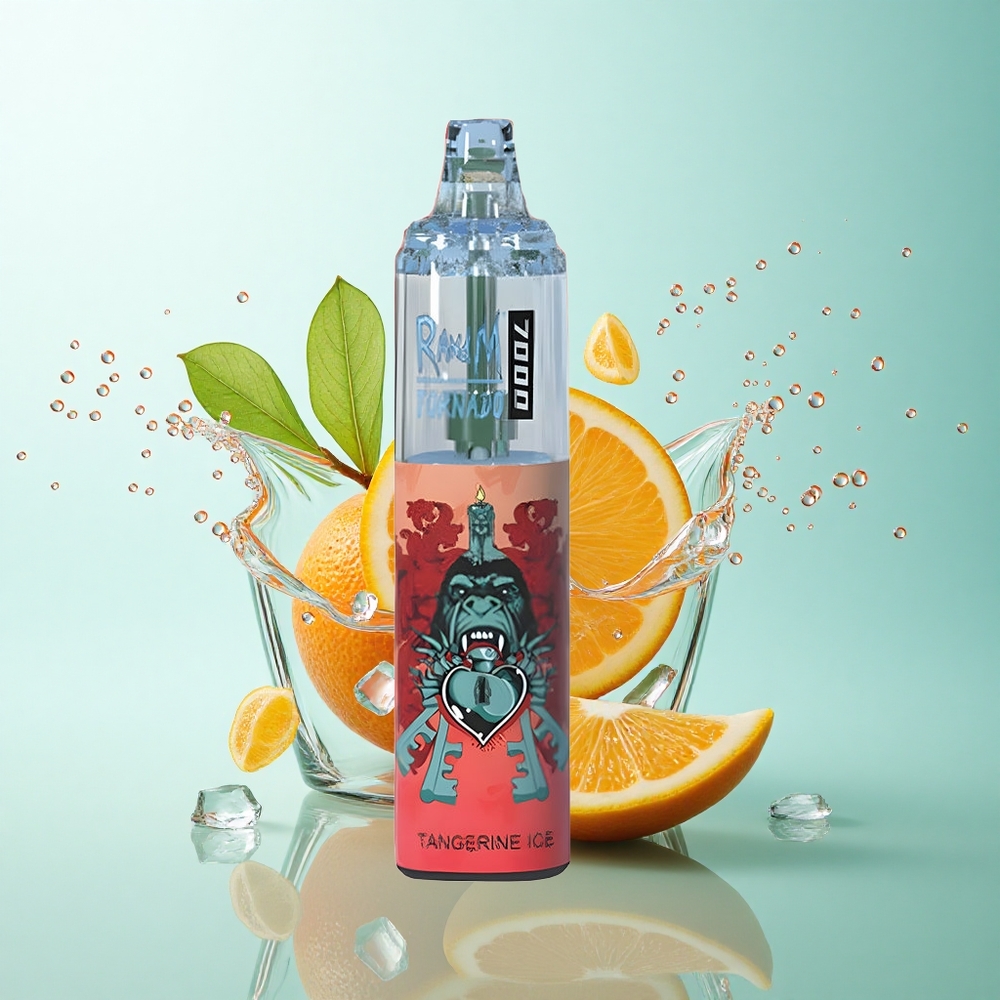 RandM Fumot Tornado 7000 Puffs Tangerine Ice 14ML Mesh 5% Nicotine