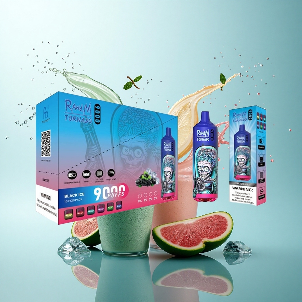 RandM Fumot Tornado 9000 Puffs Black Ice Mesh 18mL 850mAh