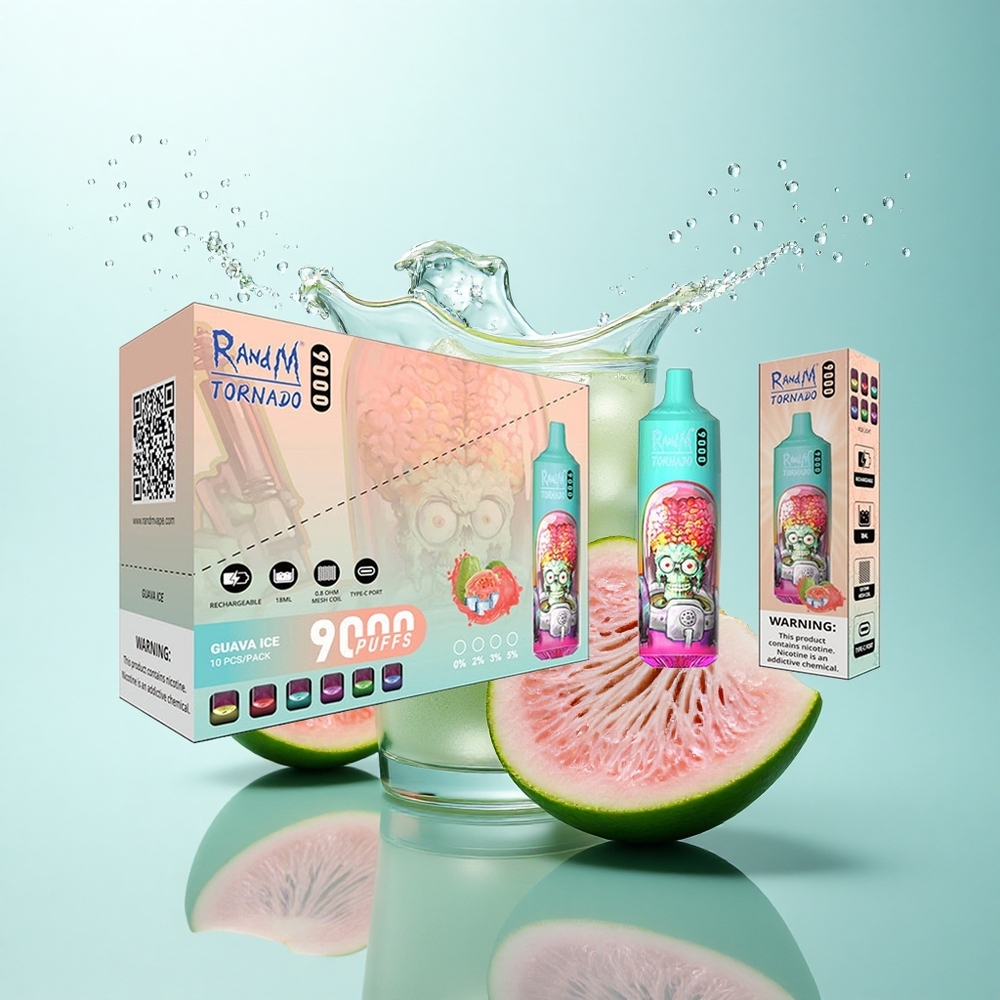 RandM Fumot Tornado 9000 Puffs Guava Ice Mesh 18mL 850mAh