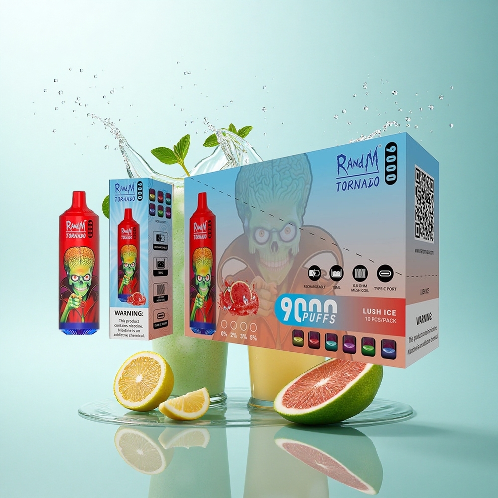 RandM Fumot Tornado 9000 Puffs Lush Ice Mesh 18mL 850mAh