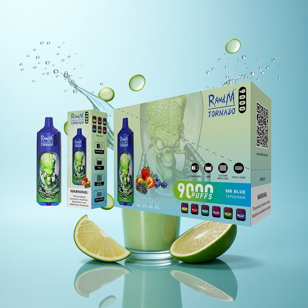 RandM Fumot Tornado 9000 Puffs Mr Blue Mesh 850mAh 18mL