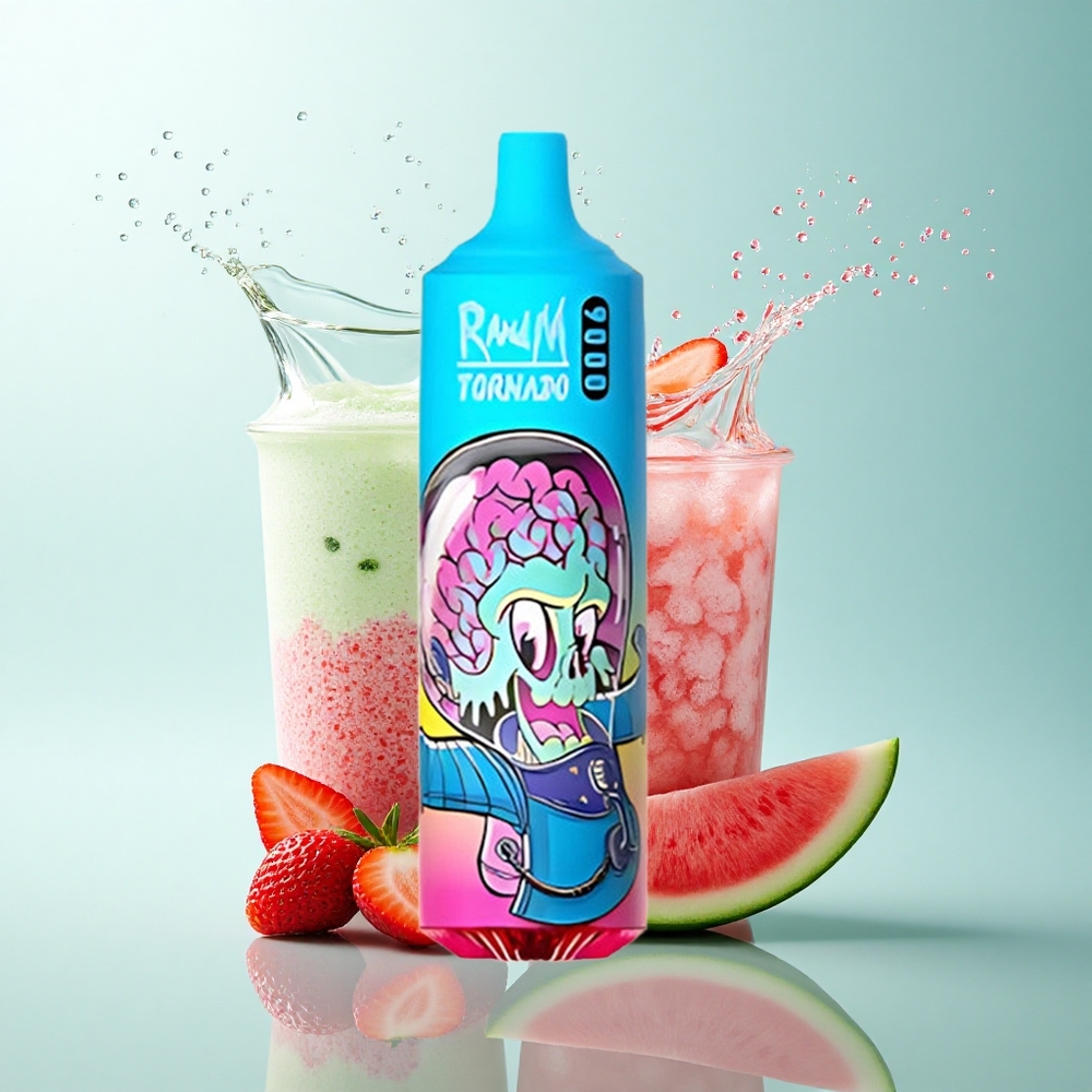 RandM Fumot Tornado 9000 Puffs Prime Strawberry Watermelon 18mL Mesh 850mAh