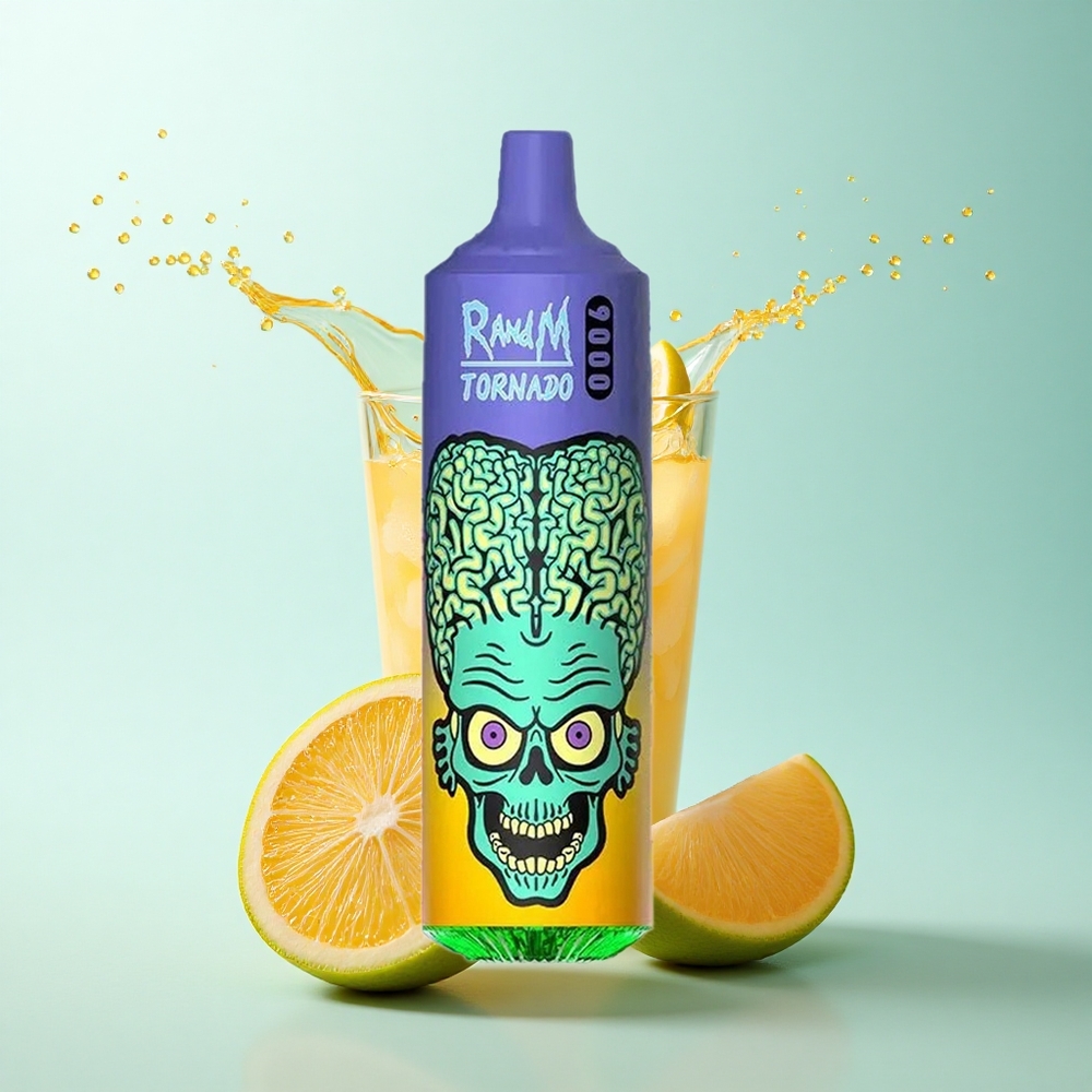 RandM Fumot Tornado 9000 Puffs Straw Mango 850mAh Mesh 18mL