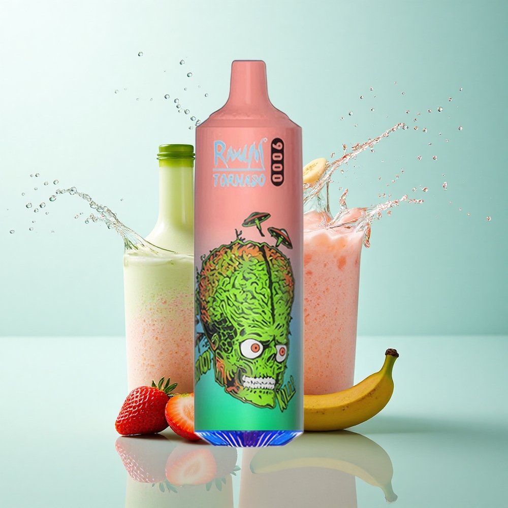 RandM Fumot Tornado 9000 Puffs Strawberry Banana 18mL Mesh 850mAh