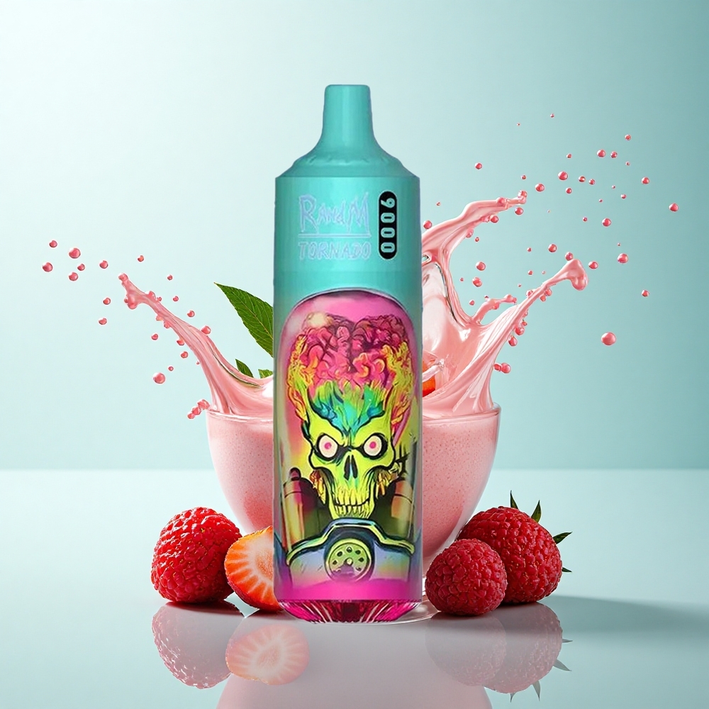 RandM Fumot Tornado 9000 Puffs Strawberry Raspberry 18mL Mesh 850mAh