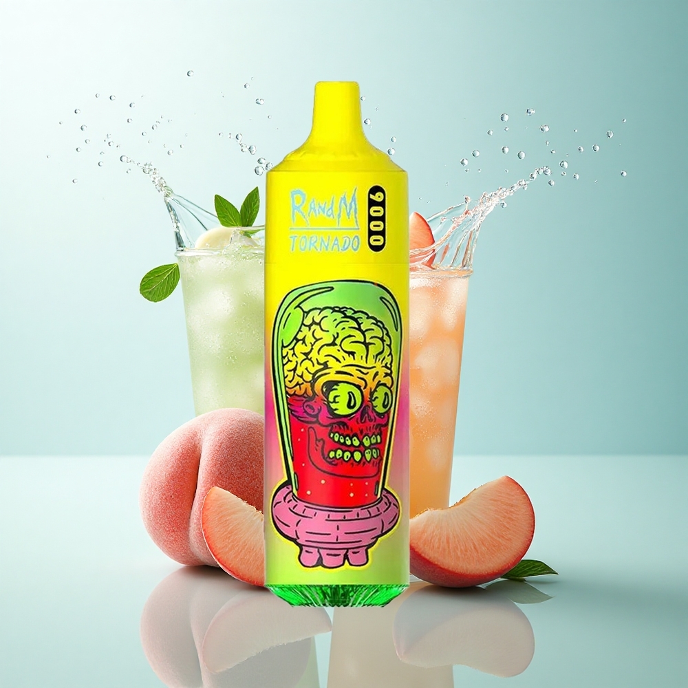 RandM Fumot Tornado 9000 Puffs Summer Peach Ice Mesh Coil 18mL 850mAh