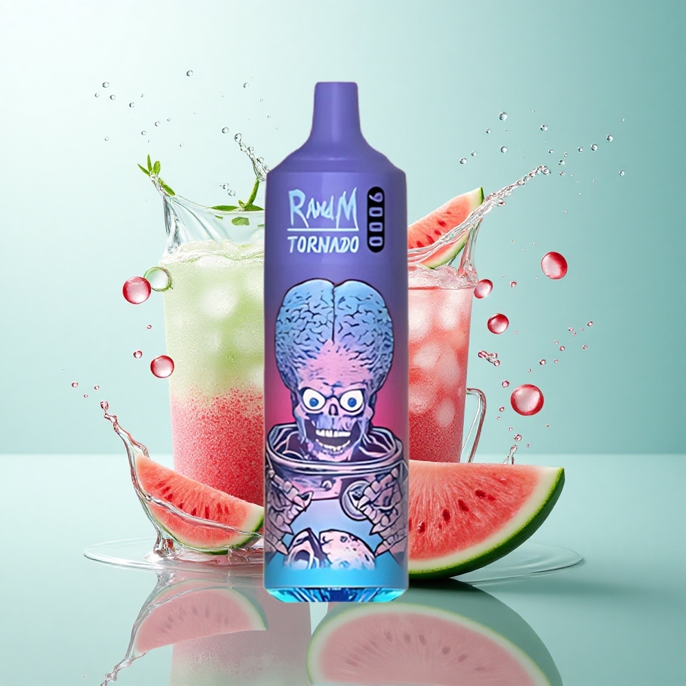 RandM Fumot Tornado 9000 Puffs Watermelon Brazz Ice 18mL Mesh 850mAh