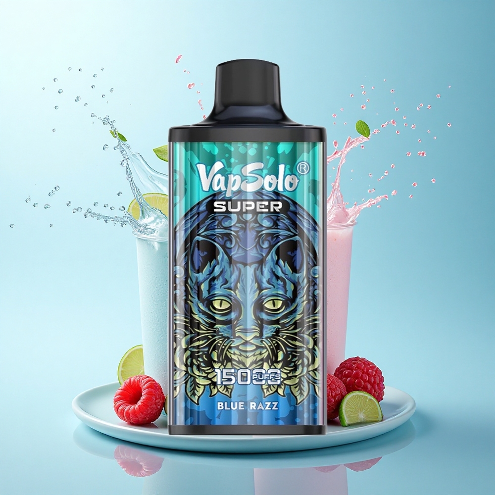 Vapsolo Super 15000 Puffs Blue Razz 40ml 850mAh Type-C
