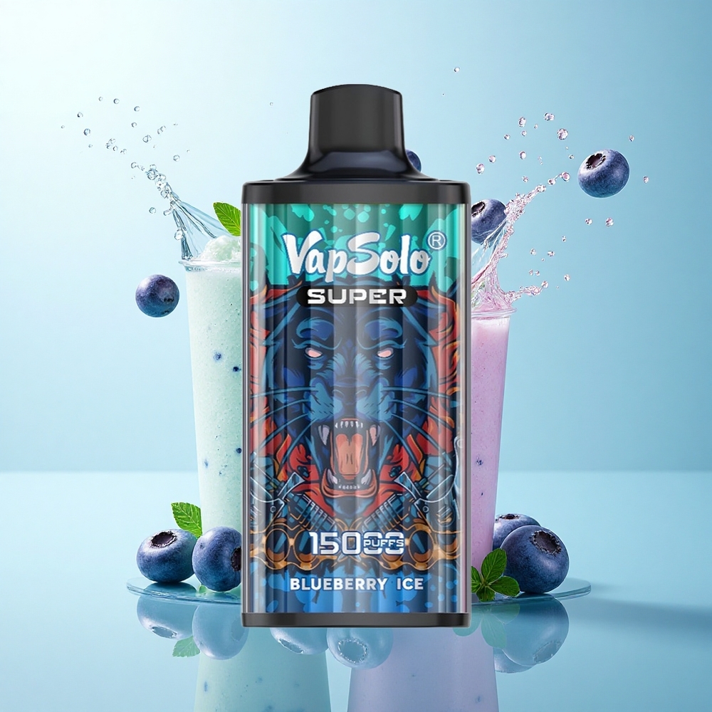 Vapsolo Super 15000 Puffs Blueberry Ice 40ml 850mAh