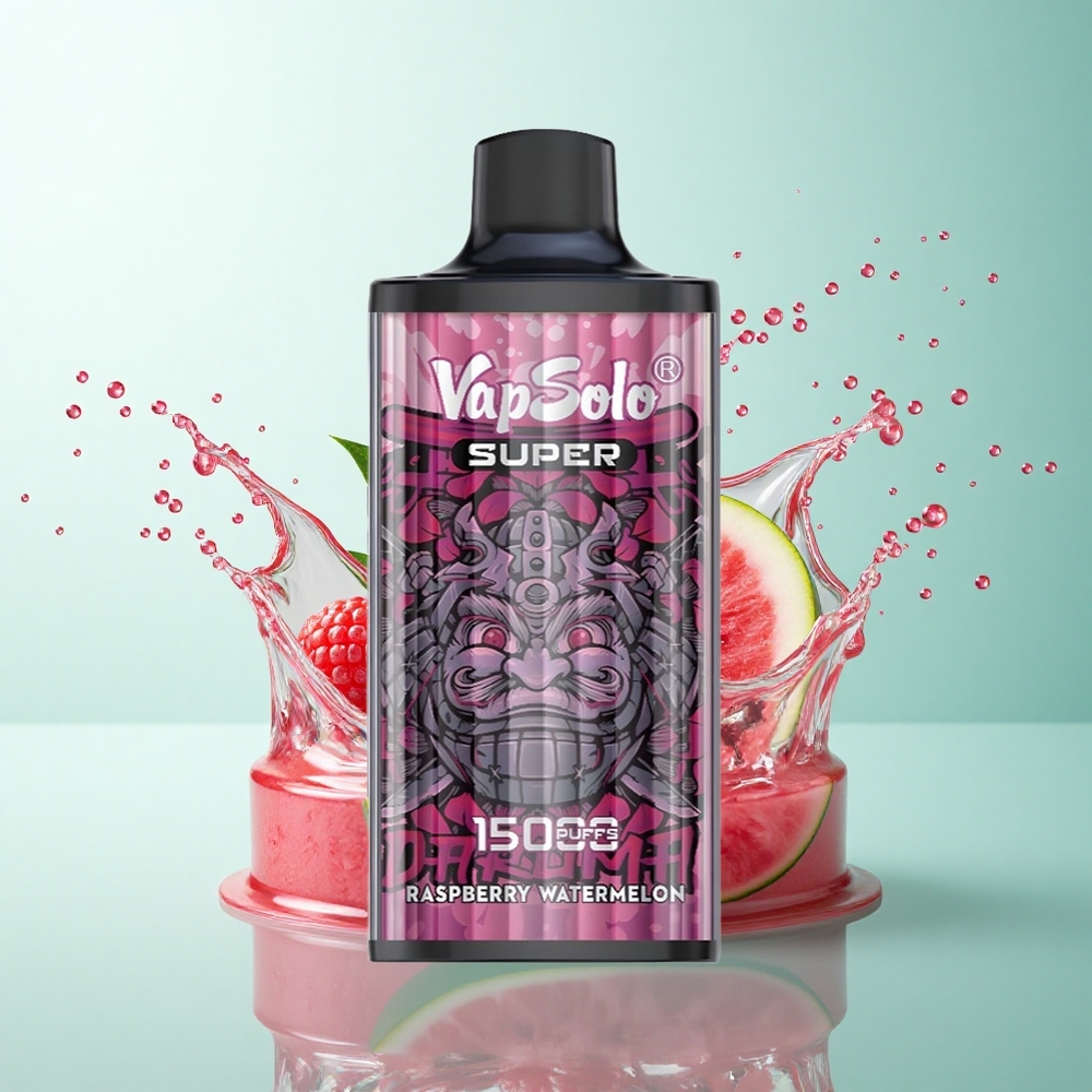 Vapsolo Super 15000 Puffs Raspberry Watermelon 40ml 850mAh Type-C