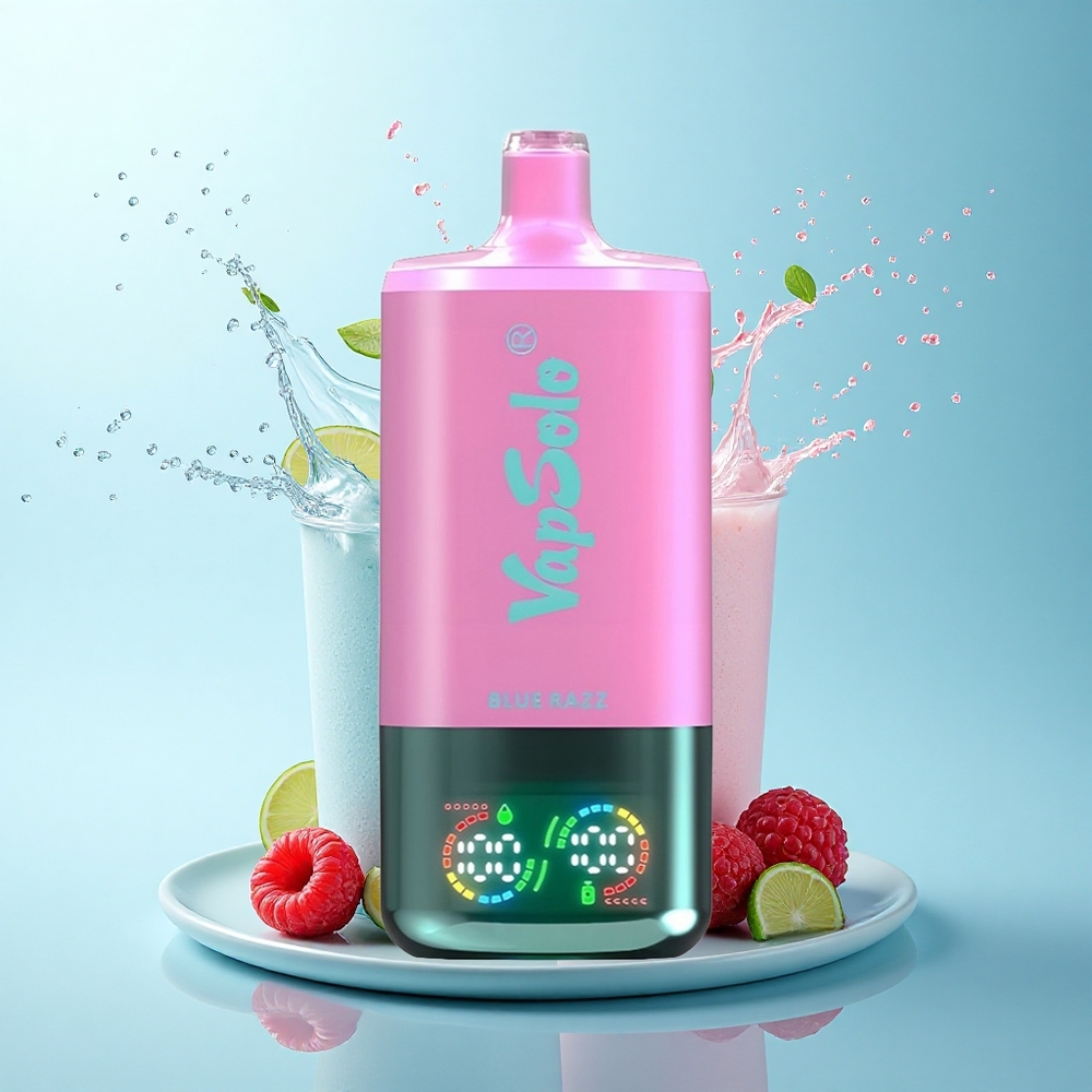 Vapsolo Triple 30000 Puffs Blue Razz 40ml 20mg Nicotine Type-C