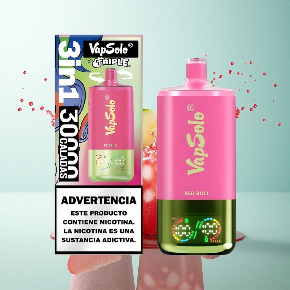 Vapsolo Triple 30000 Puffs Red Bull Triple 40ml 20mg Nicotine Type-C