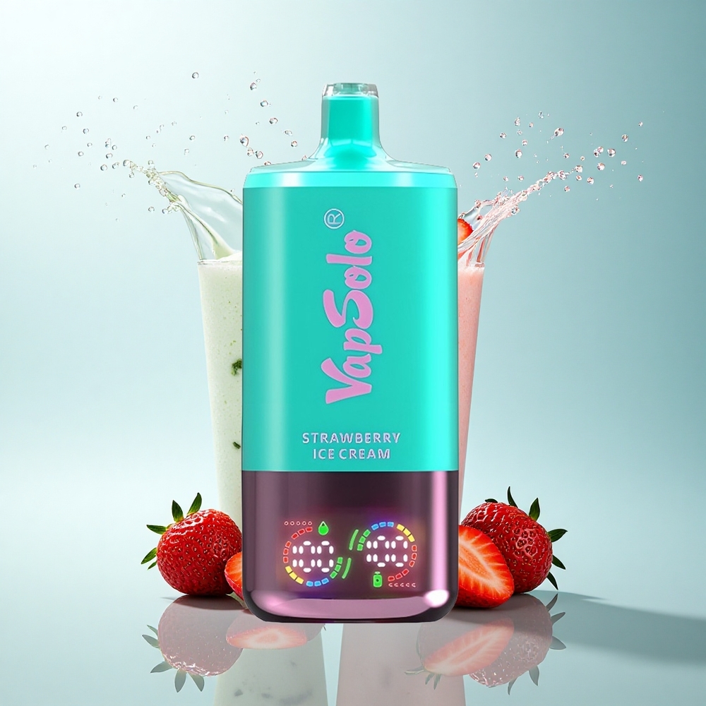 Vapsolo Triple 30000 Puffs Strawberry Ice Cream 40ml 20mg Nicotine Type-C