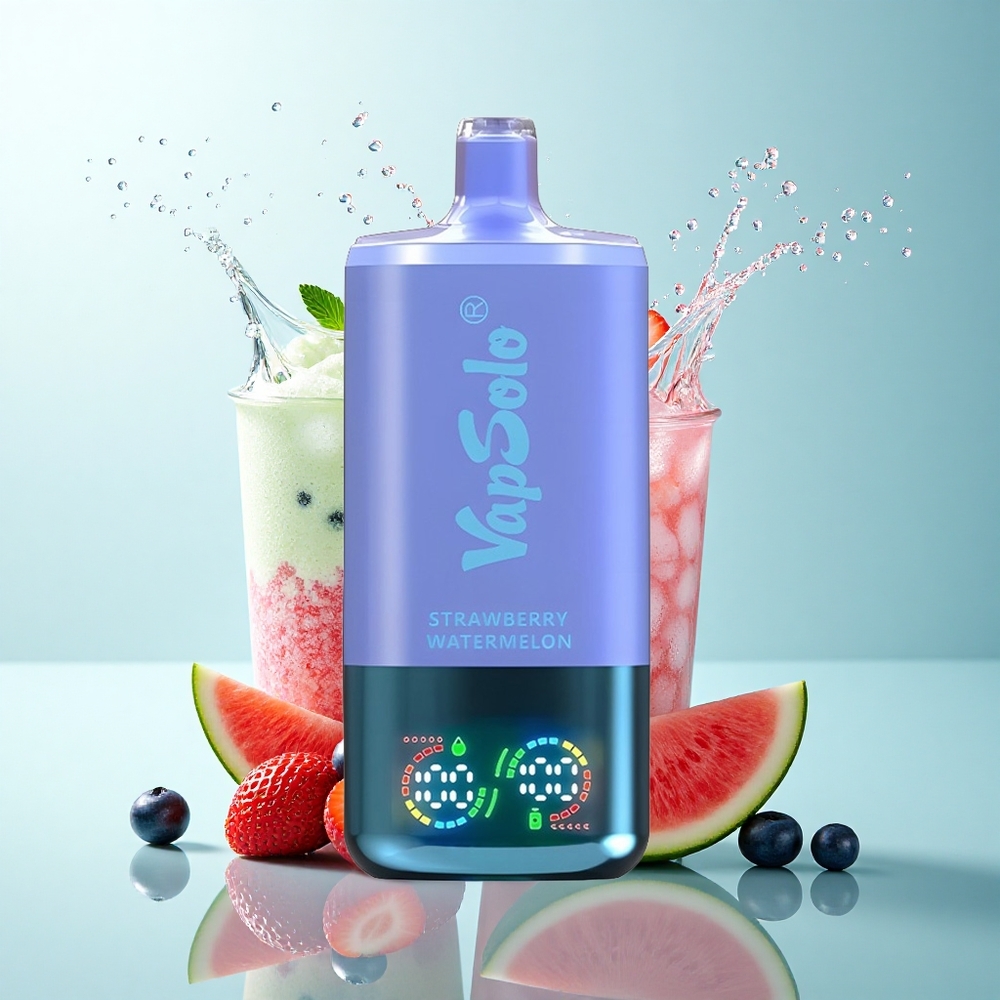 Vapsolo Triple 30000 Puffs Strawberry Watermelon & Blueberry Ice with 40ml E-Liquid and 20mg Nicotine