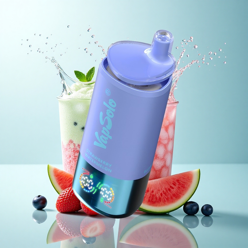 Vapsolo Triple 30000 Puffs Strawberry Watermelon & Blueberry Ice with 40ml E-Liquid and 20mg Nicotine