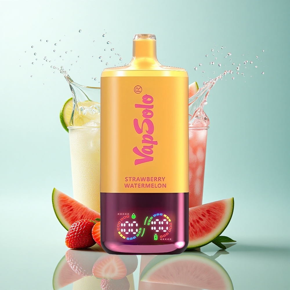 Vapsolo Triple 30000 Puffs Strawberry Watermelon & Lemon Peach 40ml Nicotine 20mg/ml Type-C