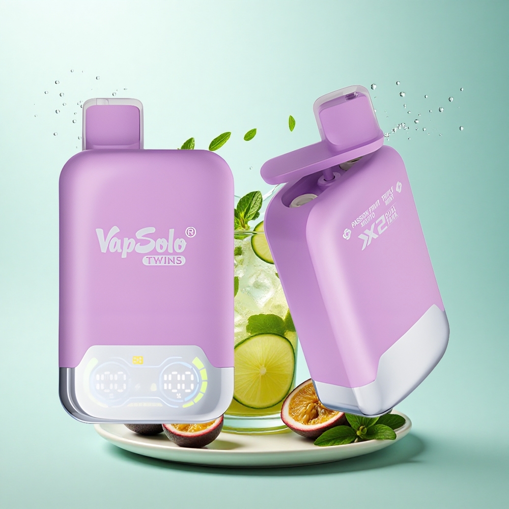 Vapsolo Twins 20000 Puffs Passion Fruit Mojito & Triple Mint 40ml 20mg/ml Nicotine Type-C