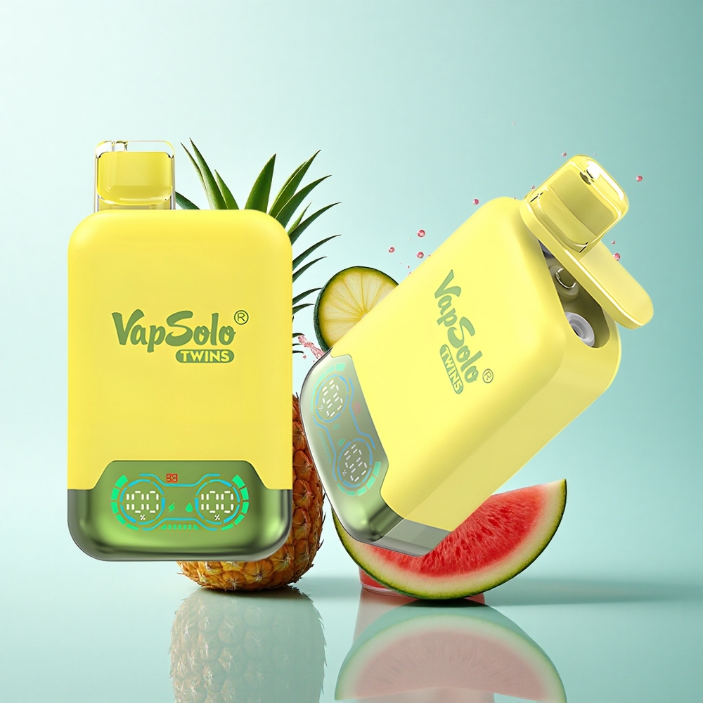 Vapsolo Twins 20000 Puffs Pineapple Coconut & Watermelon Ice with 40ml E-Liquid and 20mg Nicotine