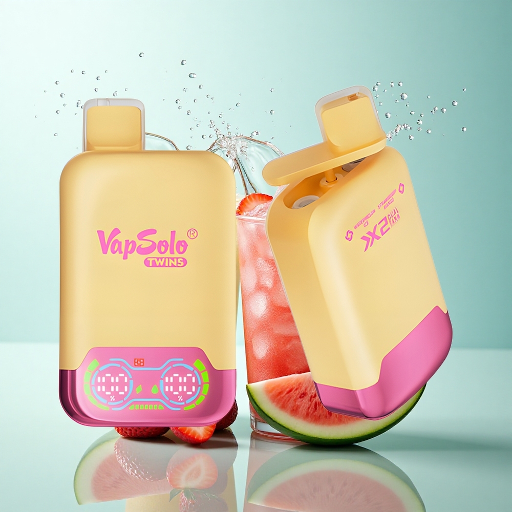 Vapsolo Twins 20000 Puffs Strawberry Mango & Watermelon Ice 40ml Dual Tank Type-C