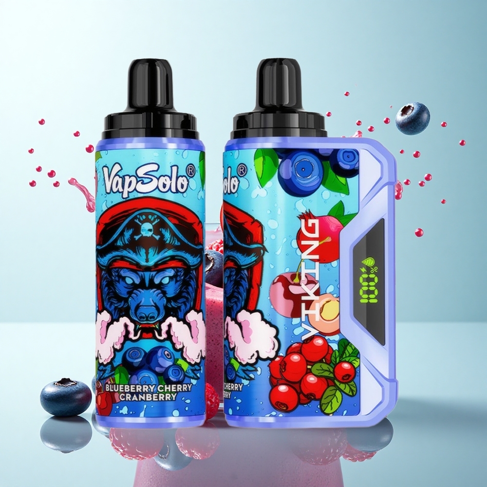 VapSolo VIKING 12000 Puffs Blueberry Cherry Cranberry 22ml Nicotine 20mg
