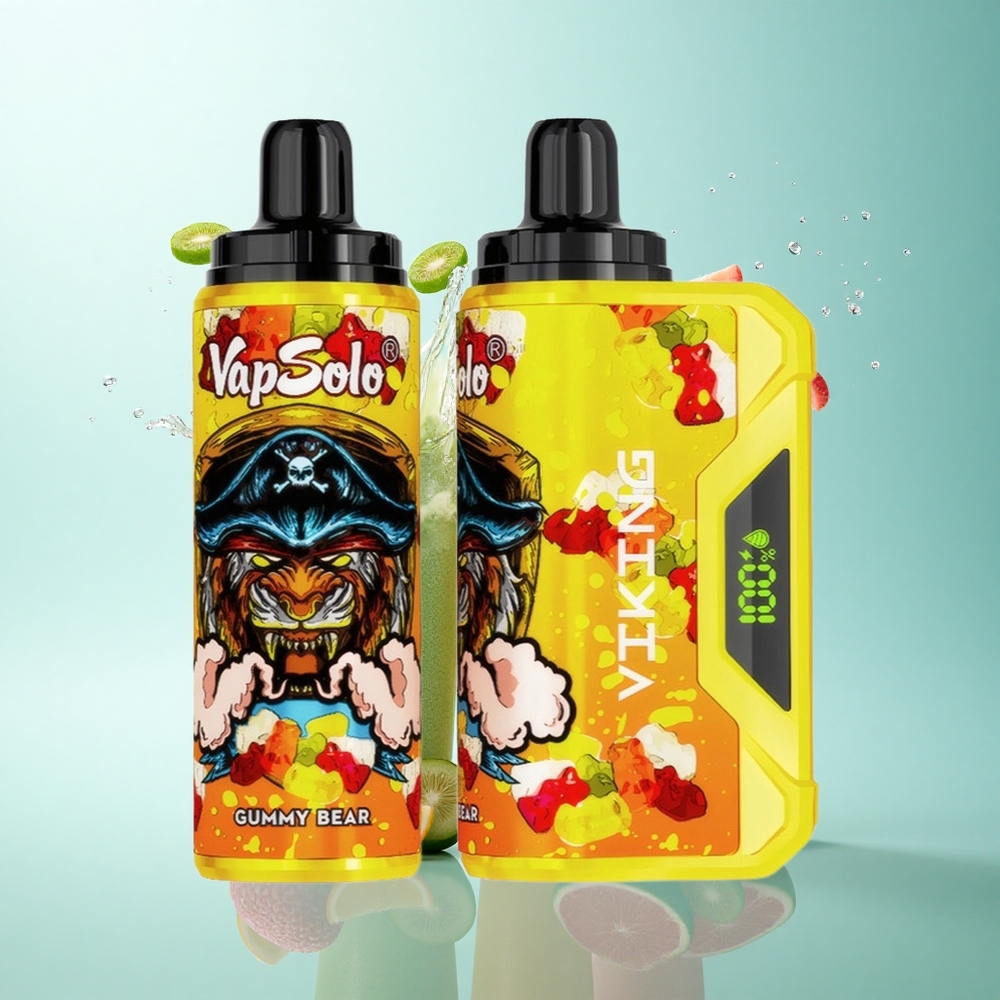 VapSolo VIKING 12000 Puffs Gummy Bear Disposable Vape with Type-C Charging & 22ml E-Liquid
