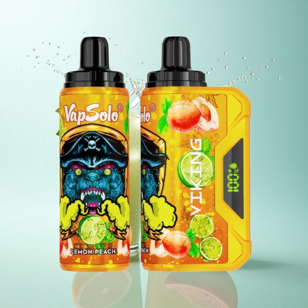 VapSolo VIKING 12000 Puffs Lemon Peach Type-C 22ml Nicotine