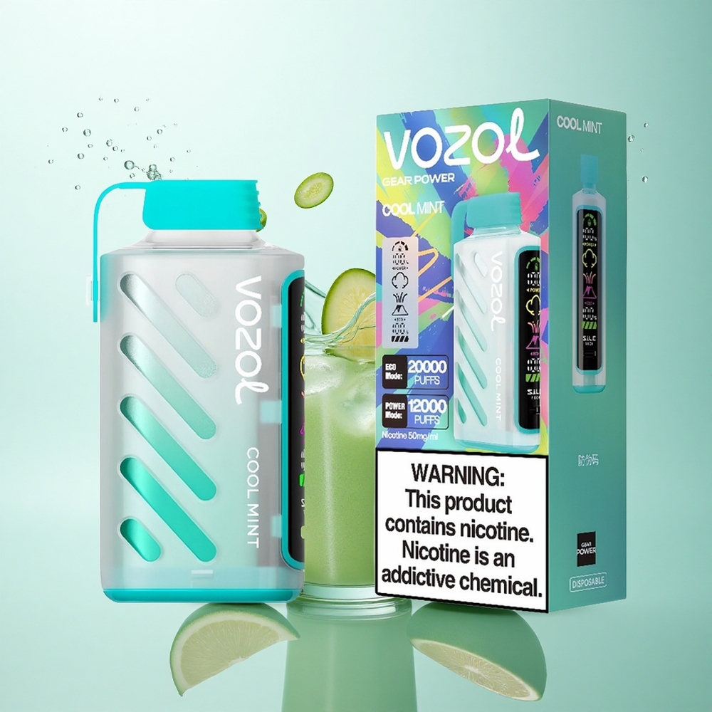 VOZOL Gear Power 20000 Puffs Cool Mint Dual Mesh 20mL 5% Nicotine