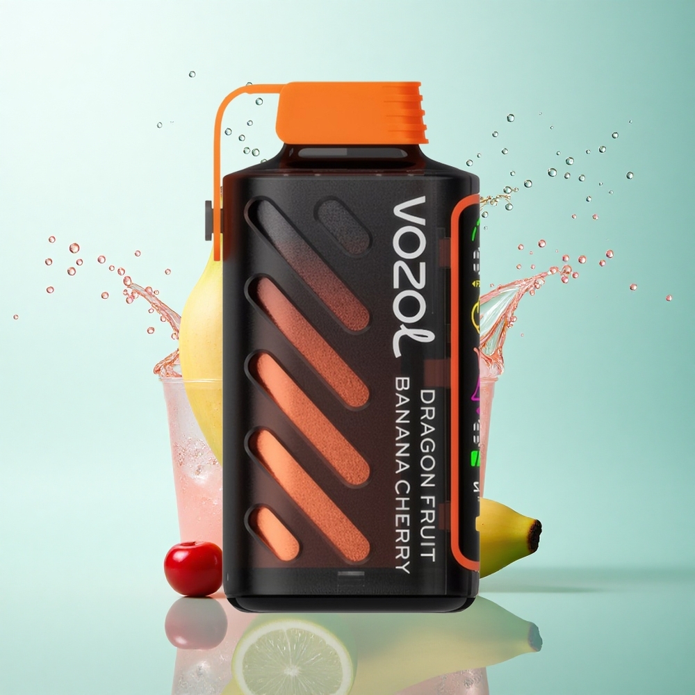 VOZOL Gear Power 20000 Puffs Dragon Fruit Banana Cherry Dual Mesh Full Screen 20mL Nicotine 5%