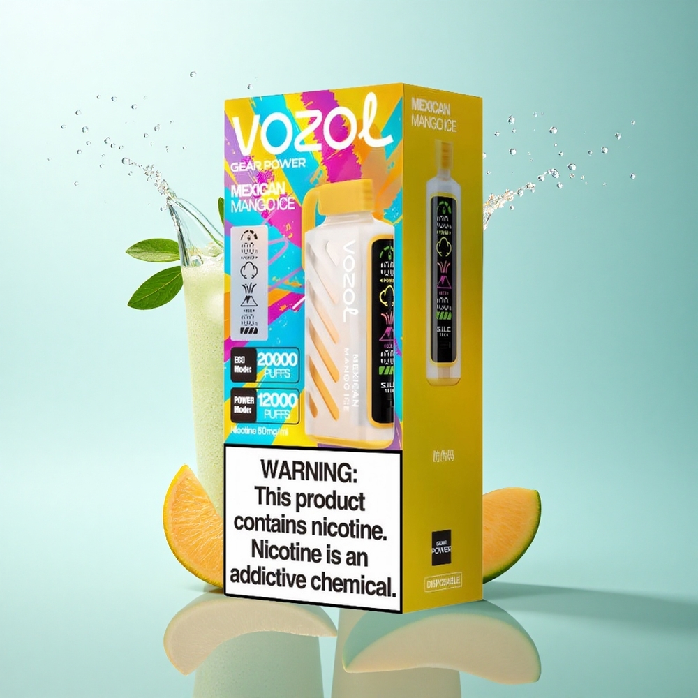VOZOL Gear Power 20000 Puffs Mexican Mango Ice Dual Mesh Coil 20mL