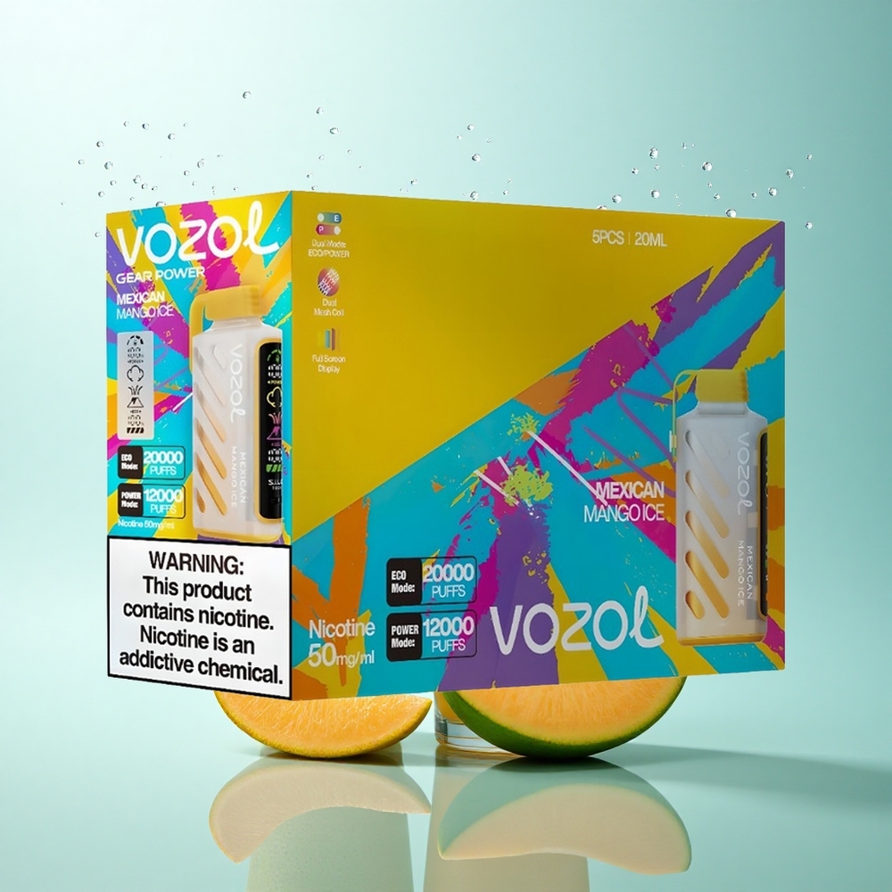 VOZOL Gear Power 20000 Puffs Mexican Mango Ice Dual Mesh Coil 20mL