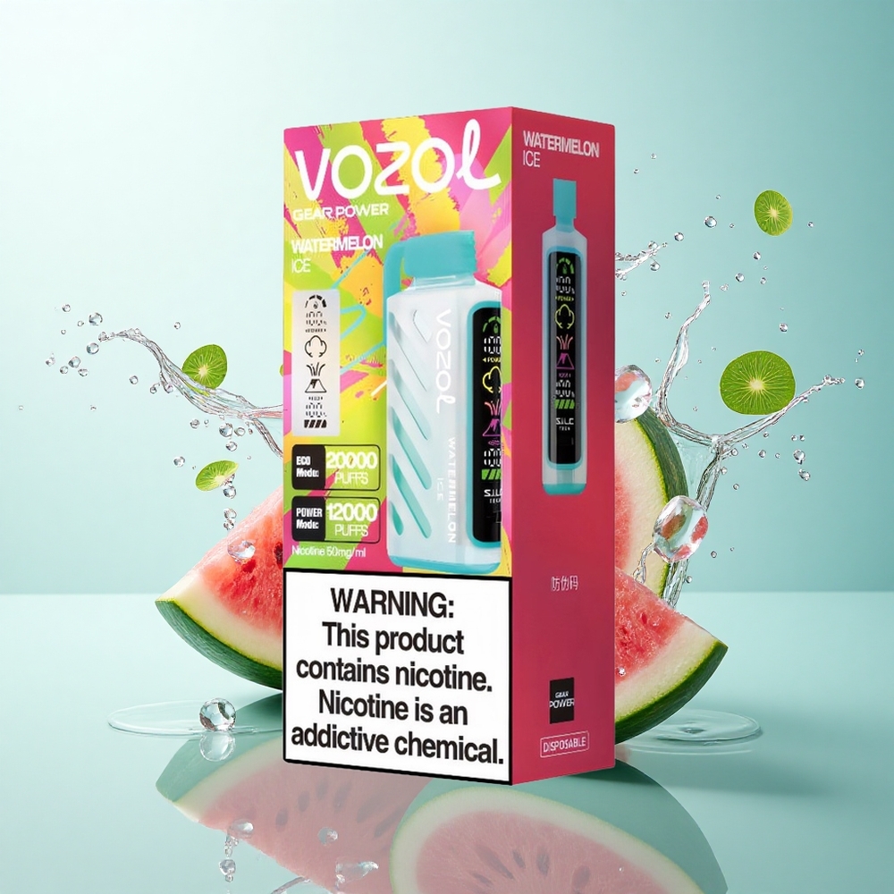 VOZOL Gear Power 20000 Puffs Watermelon Ice Dual Mesh 20mL 5% Nicotine