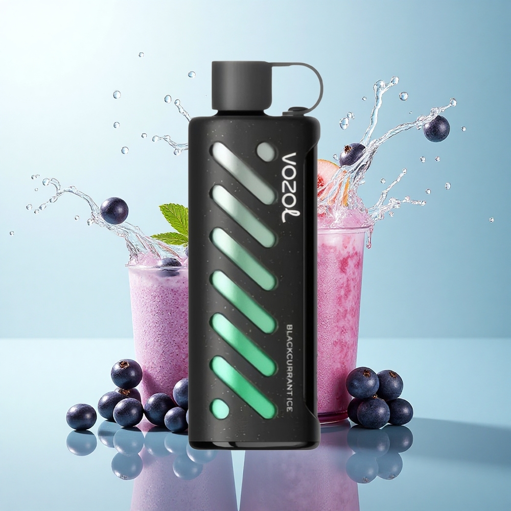 VOZOL Gear Shisha 25000 Puffs Blackcurrant Ice Dual Mesh 5mg Nicotine