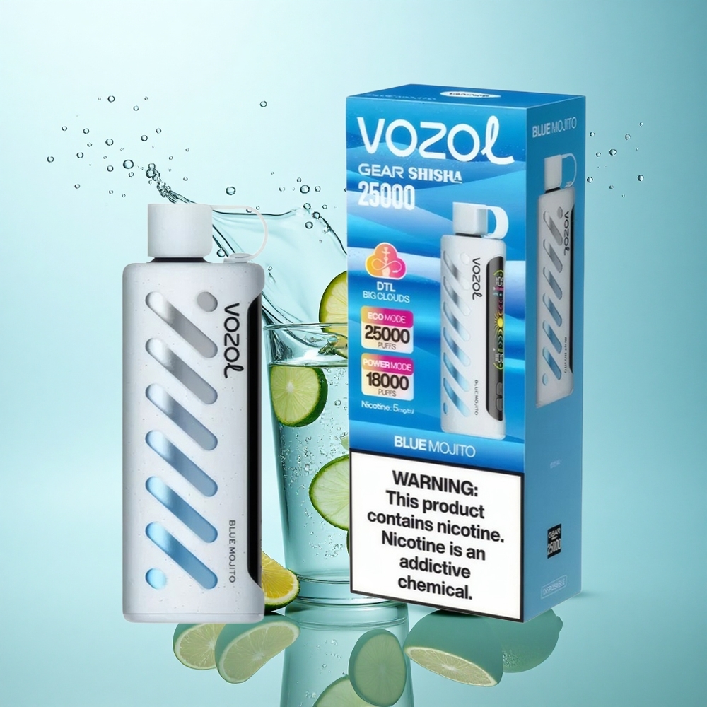 VOZOL Gear Shisha 25000 Puffs Blue Mojito with 5mg Nicotine and 1000mAh