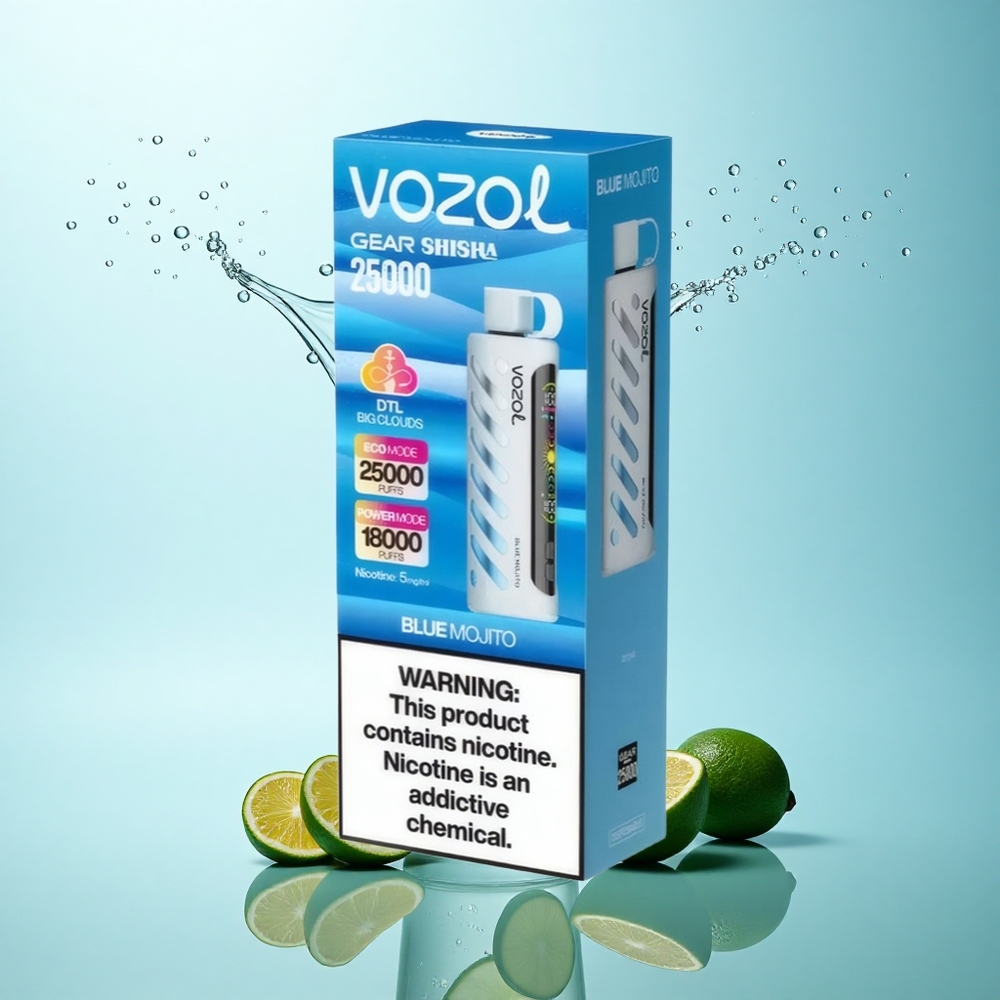 VOZOL Gear Shisha 25000 Puffs Blue Mojito with 5mg Nicotine and 1000mAh