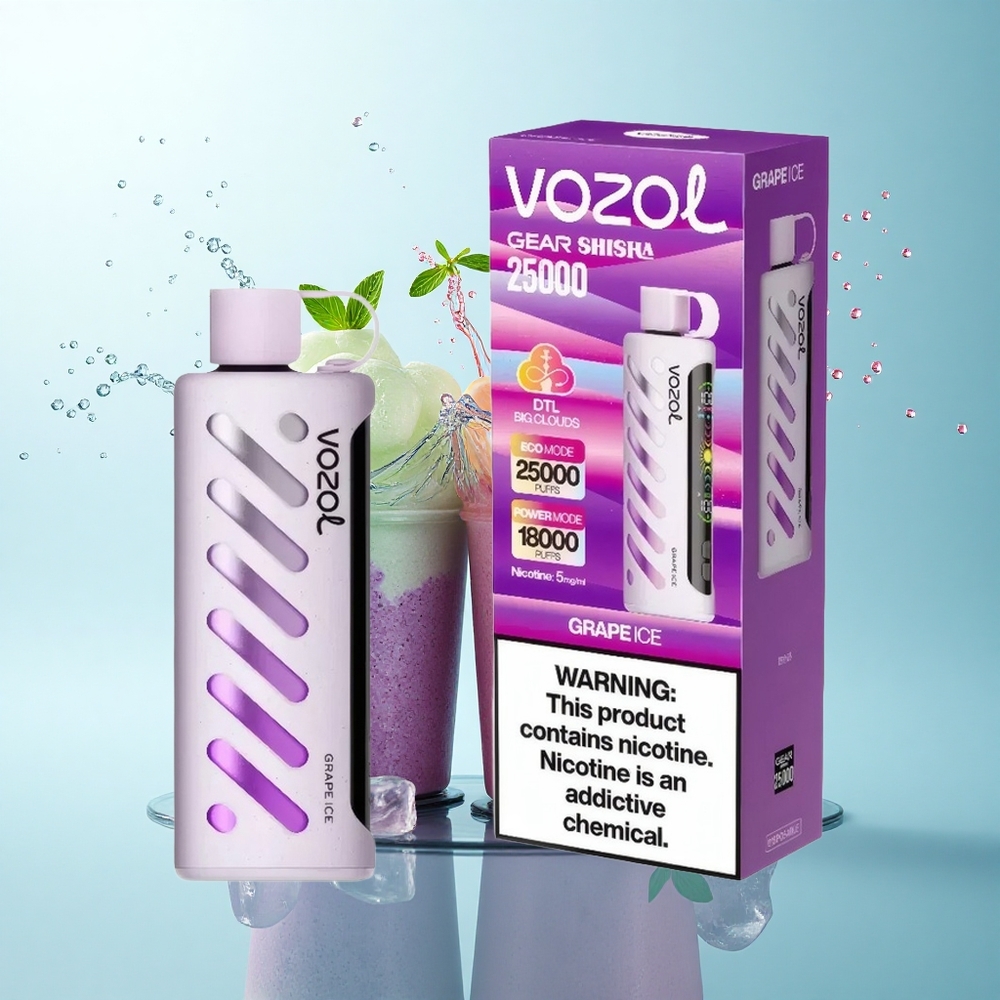 VOZOL Gear Shisha 25000 Puffs Grape Ice Dual Mesh 1000mAh