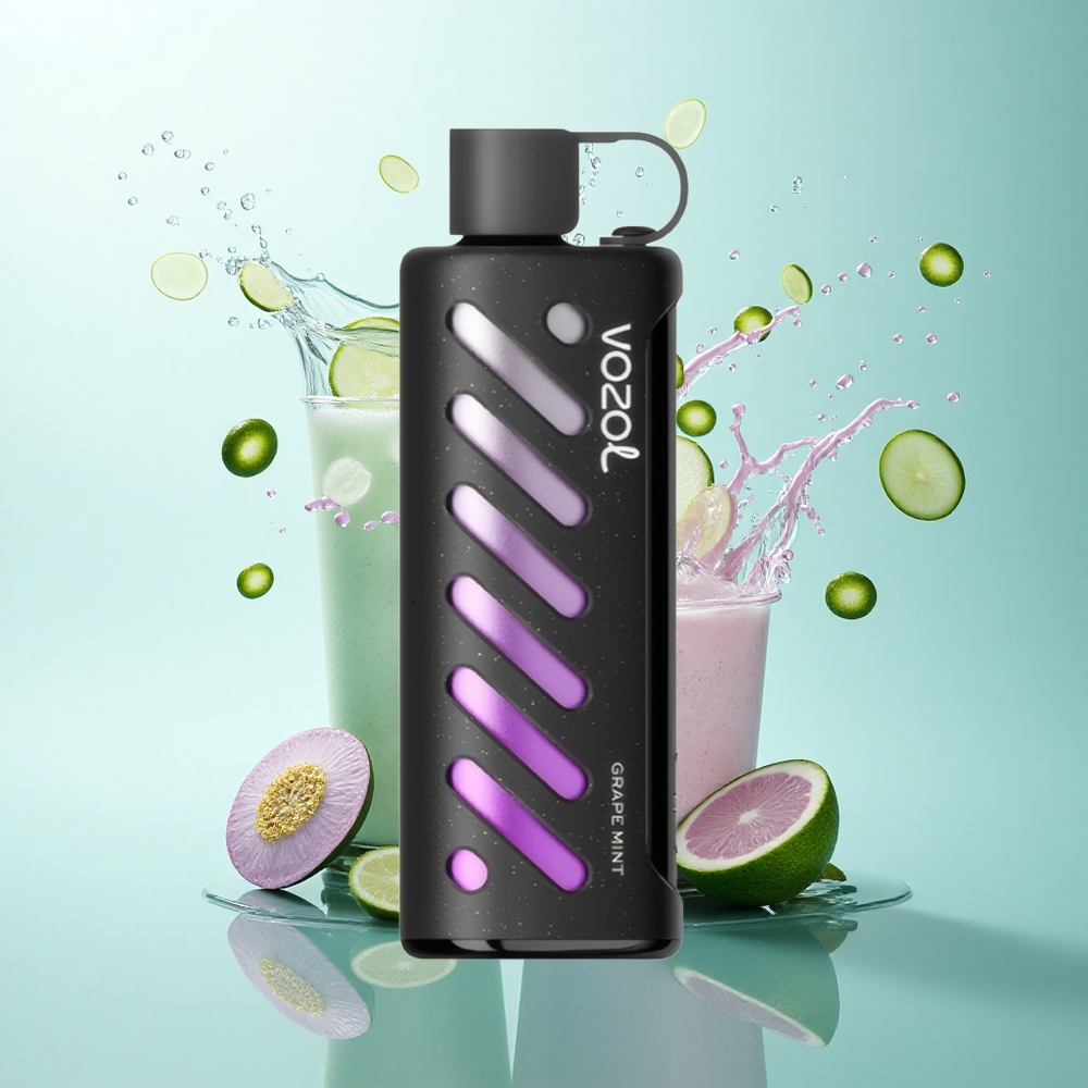 VOZOL Gear Shisha 25000 Puffs Grape Mint 5mg Nicotine 1000mAh Dual Mesh