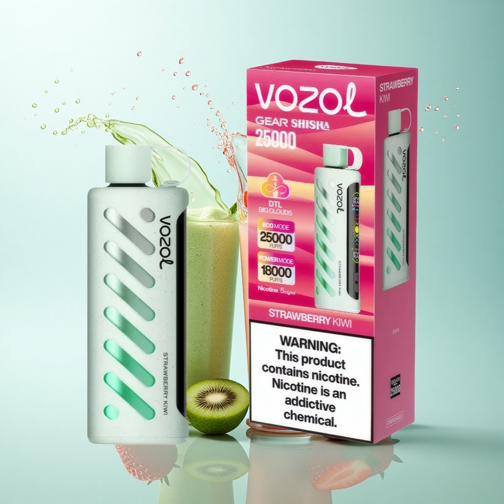 VOZOL Gear Shisha 25000 Puffs Strawberry Kiwi Dual Mesh 1000mAh