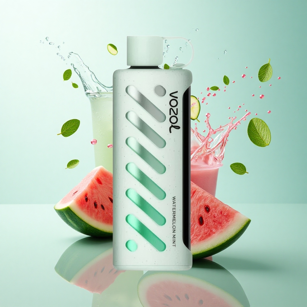 VOZOL Gear Shisha 25000 Puffs Watermelon Mint Dual Mesh 1000mAh 5mg Nicotine
