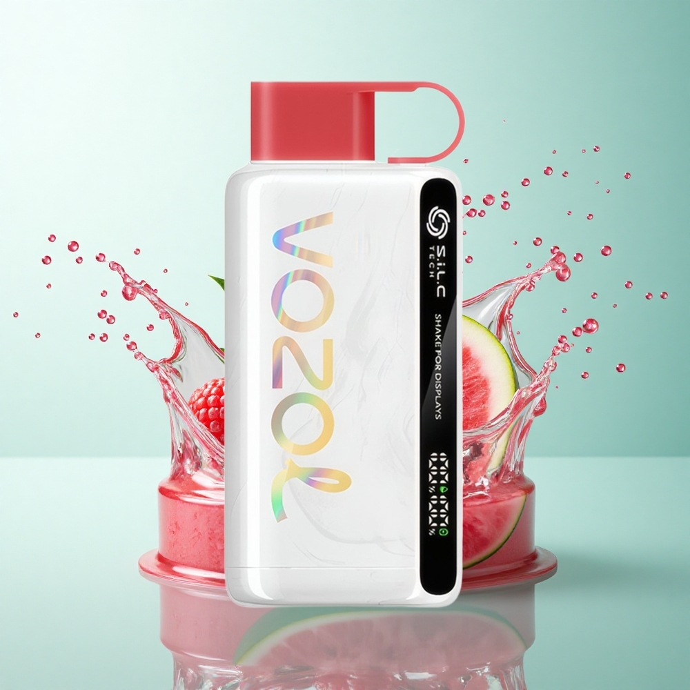VOZOL STAR 9000/12000 Puffs Raspberry Watermelon Recycled Plastic 650mAh Shake Display